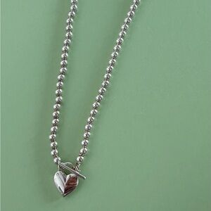 Elegant Silver Beaded Necklace